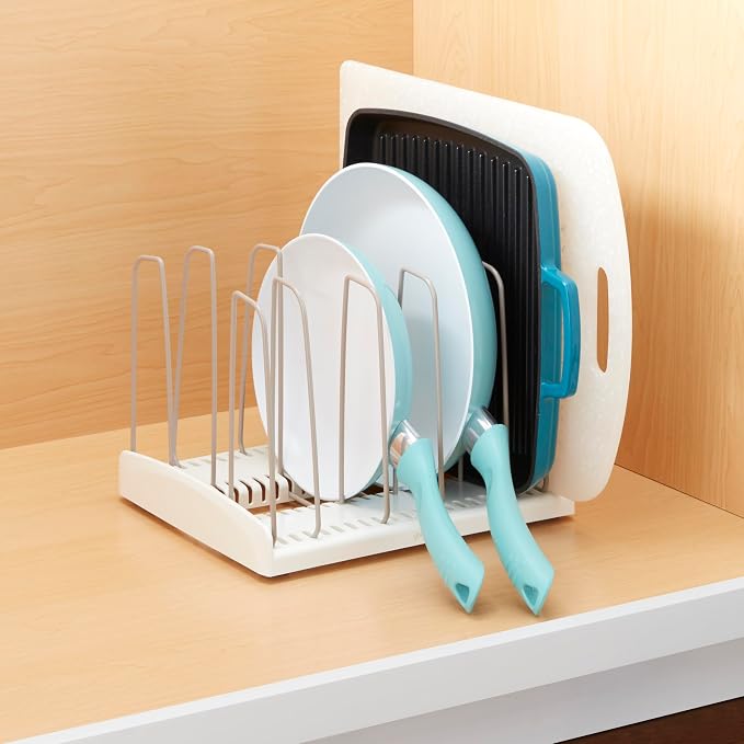 YouCopia StoreMore Cookware Rack with Tall Steel Wires, Adjustable Pan and Lid Organizer for Kitchen Cabinet Storage, Classic Edition - Image 5