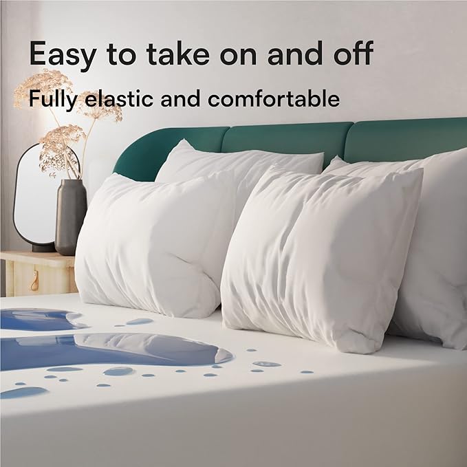 Niagara Waterproof Mattress Protector King 78x80 Cover Deep Pocket Breathable Noiseless 8-20Inches Bed Smooth Jersey Mattress Pad Cover Fully Ultra Thin Microfiber