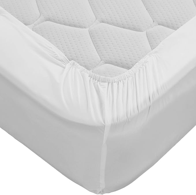 Waterproof Mattress Cover – 33 x 75 x 12” for Toddler, Trundle, Bunk Bed – Heavy Duty Vinyl Plastic Bed Fitted Sheet, 100 GSM PVC – Long Lasting Quality, Comfortable – by Abstract White