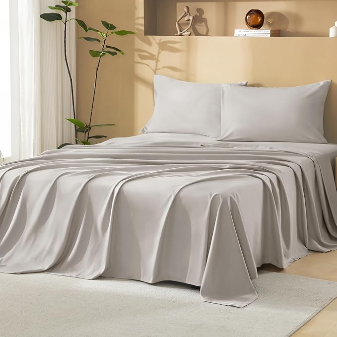 Litanika Linen California King Size Comforter Set with Sheets - 7 Pieces Bed in a Bag California King Boho Tufted Complete Bedding Sets with Comforter, Sheets, Pillowcases & Shams