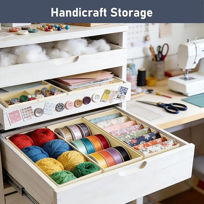 DIMJ Drawer Organizer Clothes - 20 Pack Closet Drawer Organizer Bins for Baby Clothes Storage, Fabric Dresser Organizer for Nursery Bedroom, Foldable Small Drawer Dividers for Underwear Socks - Image 7