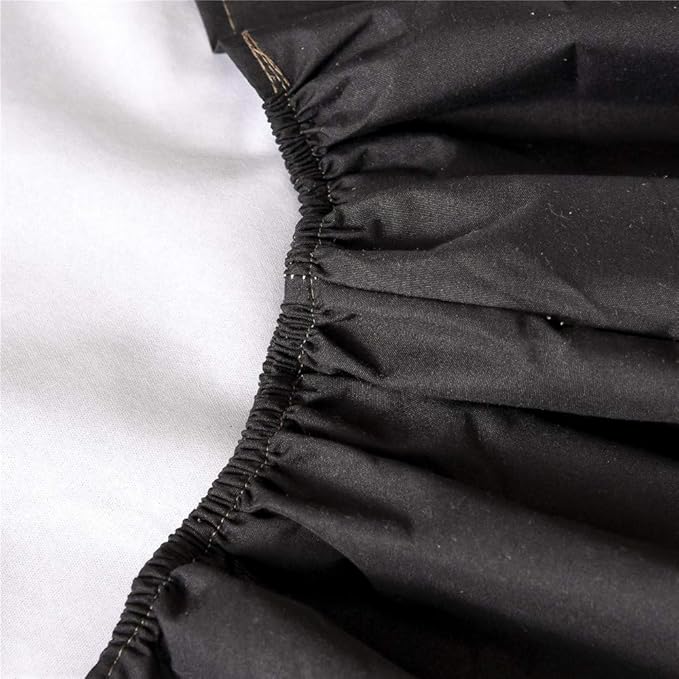 Holawakaka Queen Waterproof Mattress Encasement Protector Black Fitted Sheet Breathable Bed Mattress Pad Cover, 14" Deep Pocket (Black, Queen)