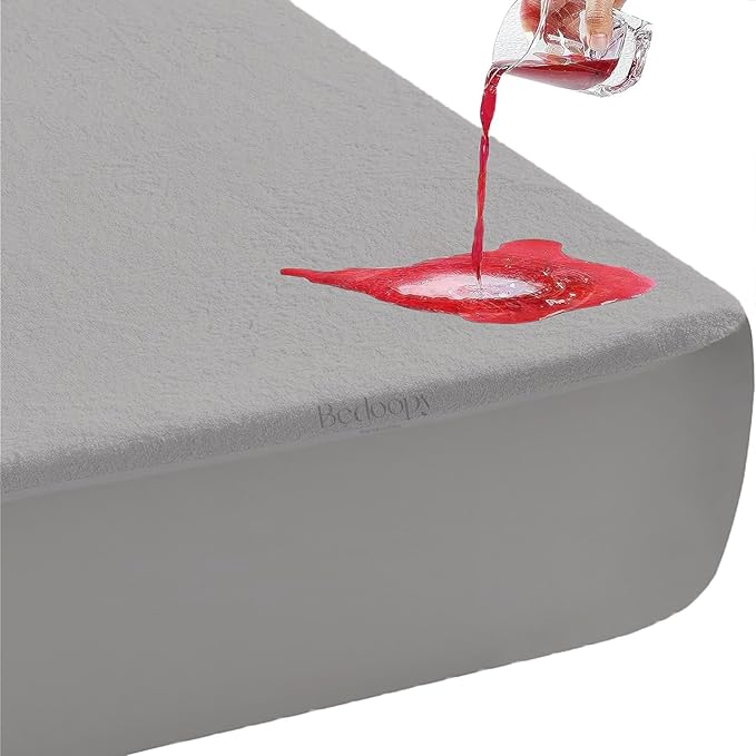 38X80 Truck Sleeper Waterproof Mattress Protector Pad Cover RV Bunk & Truck Sleeper Soft Terry Cotton Light Grey Luxury RV Mattress Protector 14" Inch Deep Pocket Easy Care