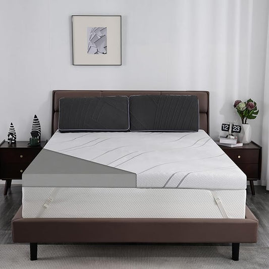 Ultra Firm Mattress Topper Twin Size, Mattress Pad for Pain Relief, 3 Inch High Density Extra Support Bed Topper with Removable & Washable Cover, CertiPUR-US, No Smell, 75'' x 38''