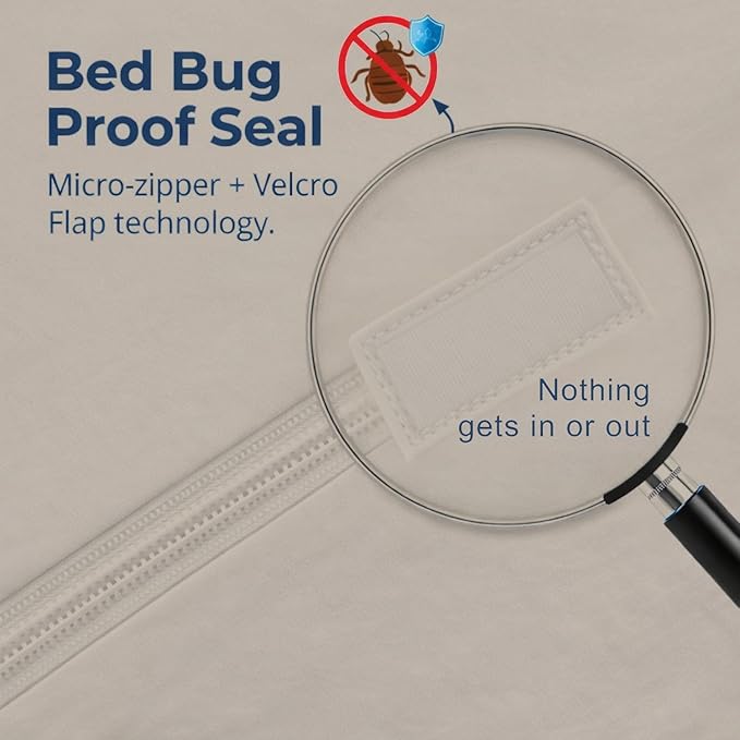Guardmax Jersey Knitted Cot Size Zippered Mattress Encasement - Waterproof & Bed Bug Proof Mattress Protector - Comfortable, Soft, and Noiseless Zippered Bedding - Dust Mite Proof (33 x 75 x 10)