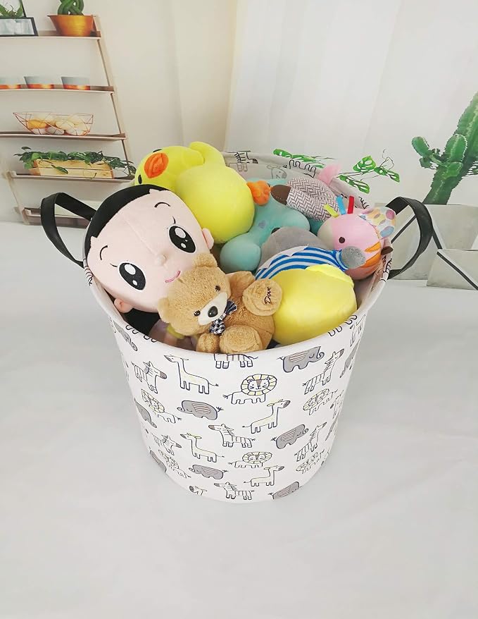 MAIZMZ Kids Hamper Baby Storage Bins Gift Toy Box Organizer Nursery Waterproof Laundry Basket Large Canvas Collapsible Chest for Boys Girls Bedroom Closet Shelf Room Decor - Image 5