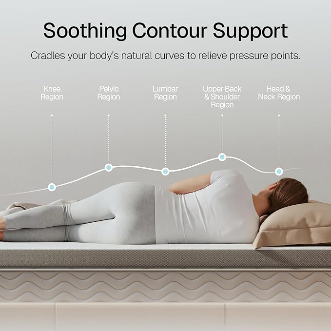 3 Inch Cooling Mattress Topper Twin, Ice Silk Cover with Gel-Infused 40D Memory Foam Mattress Topper, Removable Soft Cover, Pressure Relief & Non-Slip, CertiPUR-US Certified