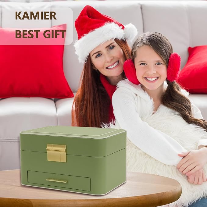 KAMIER Jewelry Box, Jewelry Organizer with Drawers, 3 Layers Jewelry Storage Organizer for Earring, Ring, Necklace, Bracelets, Gift for Women, Girls, Men, Black - Image 7