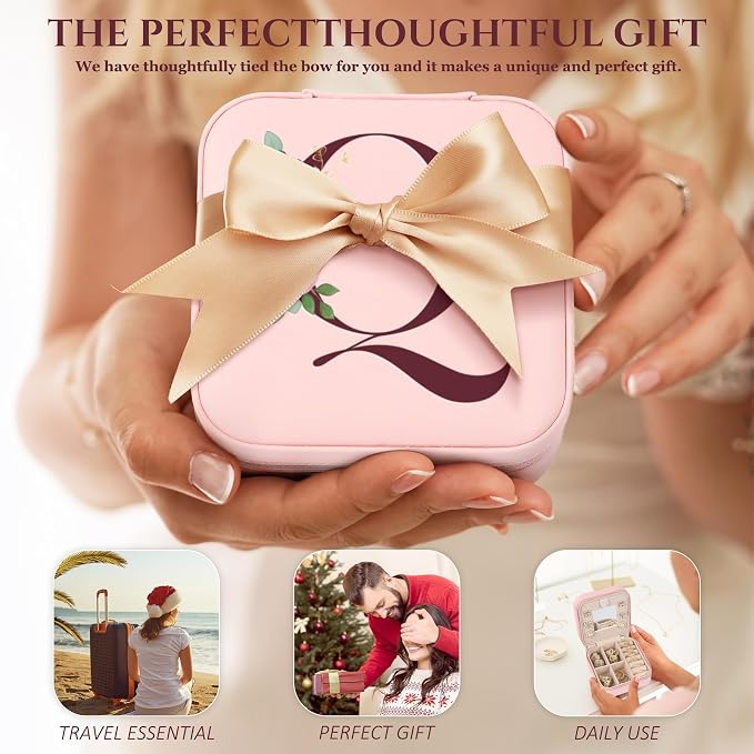 MFXIP Easter Basket Stuffers for Teens Essentials, Valentines Day Christmas Stocking Stuffers for Women Teen Girl Gifts Trendy Stuff Travel Jewelry Box Case Organizer Personalized Birthday Gifts - Image 7