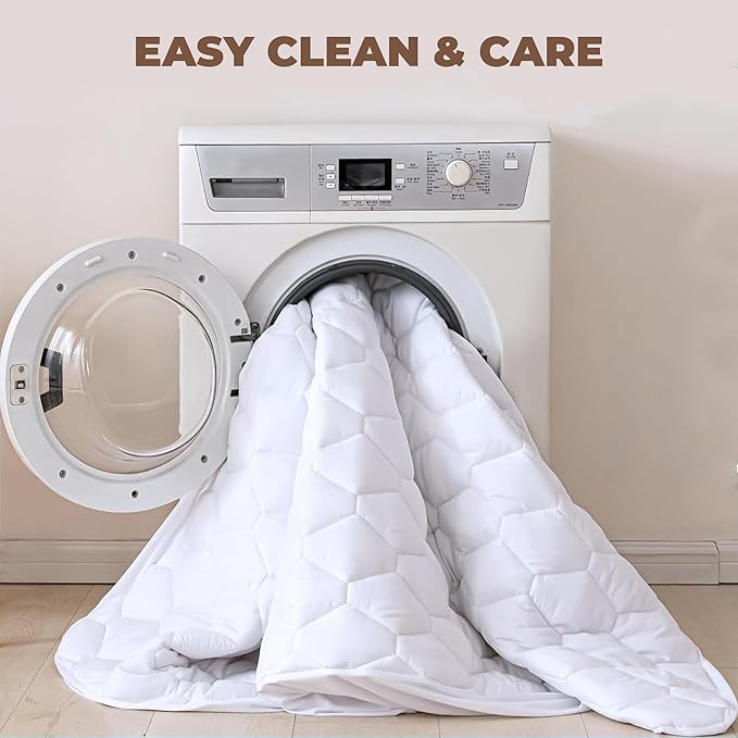 California King Breathable Mattress Protector,100% Waterproof Mattress Protector Polyester Bed Cover Noiseless Mattress Pad Cover with 6''-18'' Deep Pocket for Bedroom Home