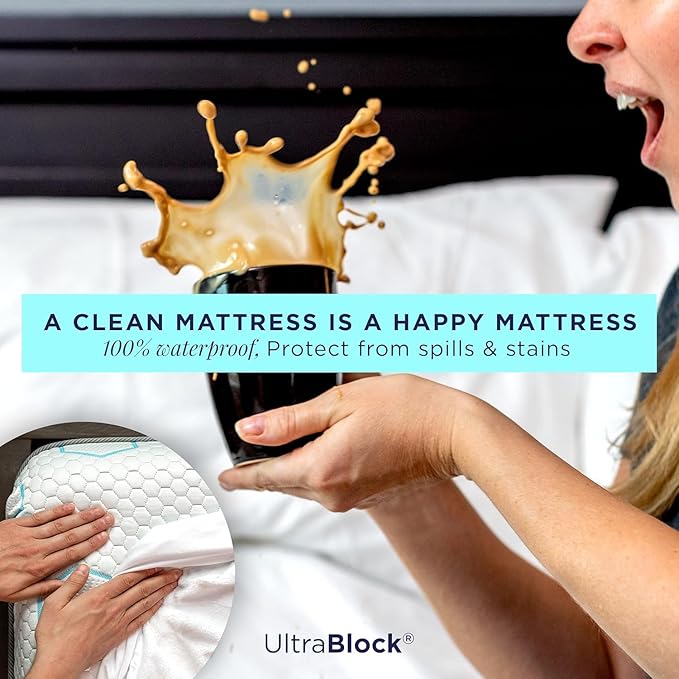 UltraPlush Full Waterproof Mattress Protector - Bedwetting, Bed Cover