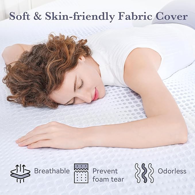 SINWEEK 3 Inch Gel Memory Foam Mattress Topper King Size, Mattress Pad for Body Pressure Relief, Cooling Bed Topper with Breathable Soft Cover, CertiPUR-US Certified, Firm Version