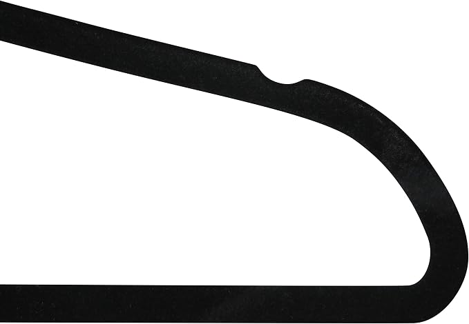 Simplify 10 Super Slim Velvet Huggable Hangers in Black - Image 7
