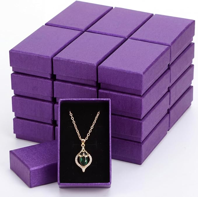 Batiyeer 36 Pcs Cardboard Jewelry Gift Boxes Jewelry Boxes Packaging Small Earring Gift Box with Lids for Necklace Ring Bracelet Party by Batiyeer