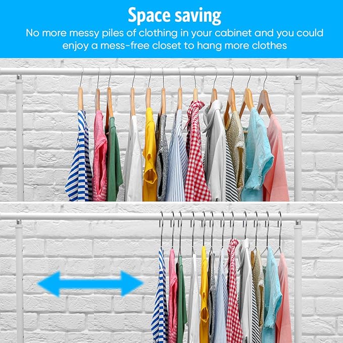 Fayleeko Wire Coat Hangers - Strong Heavy Duty Stainless Steel Metal Hangers, Ultra Thin Space Saving (30 Pack, 16.5 Inch) - Image 5