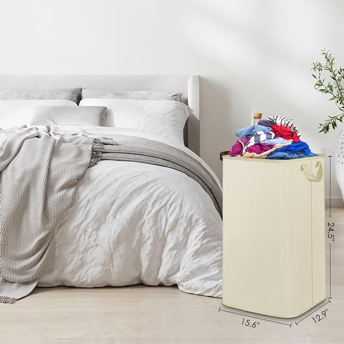 SNIGJAT Large Laundry Hamper, Tall Laundry Hamper with Sturdy Handles, Hampers for Laundry, Rectangular Dirty Clothes Hamper for Bedroom, Extra Large Laundry Basket for Clothes Toys, 80 L - Image 6