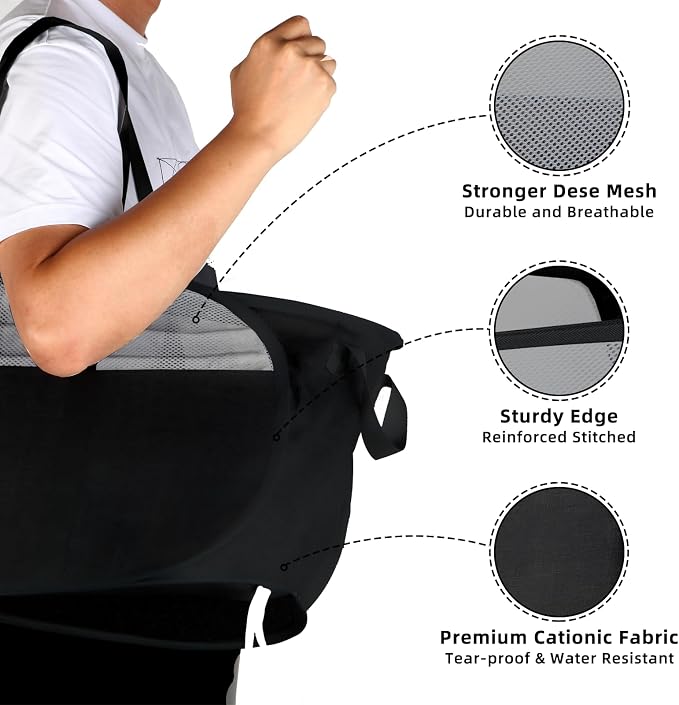 100L Collapsible Laundry Baskets, Tear Proof Pop Up Laundry Hamper with Dual Handles, Large Foldable Laundry Basket, Easy to Carry Laundry Hamper for Home, Laundry Room, Bedroom, Dorm, Travel Black - Image 6