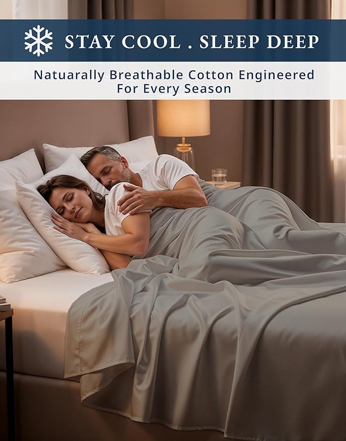 LANE LINEN 100% Egyptian Twin Bed Sheets Cotton, Soft & Comfy No Pill Fade Resistant Natural Cooling Mercerized Cotton Twin Size Sheets 15" Deep Pocket - Charcoal