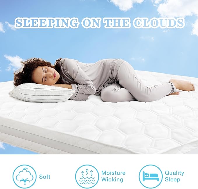 King Size Mattress Protector Waterproof Incontinence Bed Cover Mattress Pad Washable Cooling Hypoallergenic Soft Breathable Quilted Mattress Cover with Deep Pockets to 21 inches