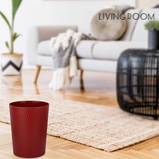 UUJOLY Small Trash Can Wastebasket Garbage Can Container Bins for Bathrooms, Laundry Room, Kitchens, Offices, Kids Rooms, Dorms (Red) - Image 3