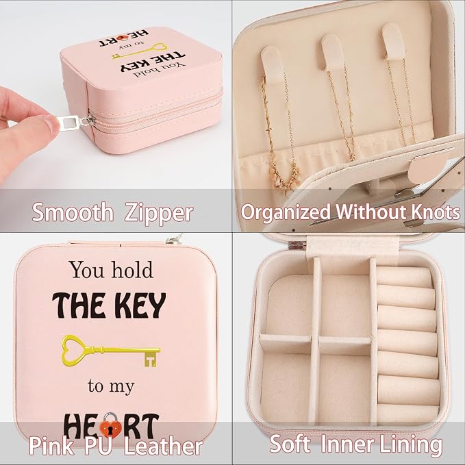 Valentines Day Gifts for Her Wife Girlfriend Christmas Mothers Day Birthday Gift for Girlfriend Wife Romantic I Love You Gift for Her Wedding Anniversary Keepsake for Women Travel Jewelry Box - Image 4