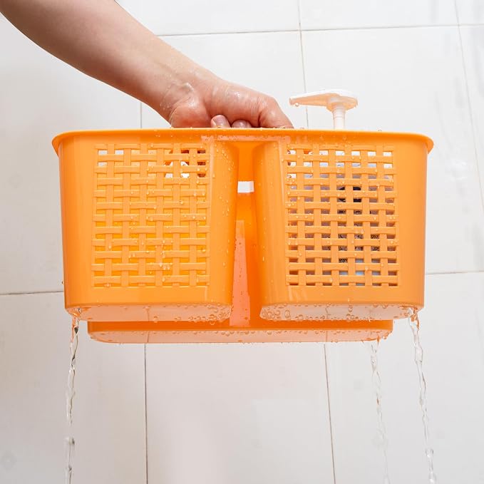 Tiawudi Portable Shower Caddy, Caddy Organizer with Handle, Plastic Shower Basket Hold Soap, Shampoo, Hair Supplies and Beauty Products, Cleaning Supplies Organizer for Home, Dorm, Shelf and Cabinet - Image 4