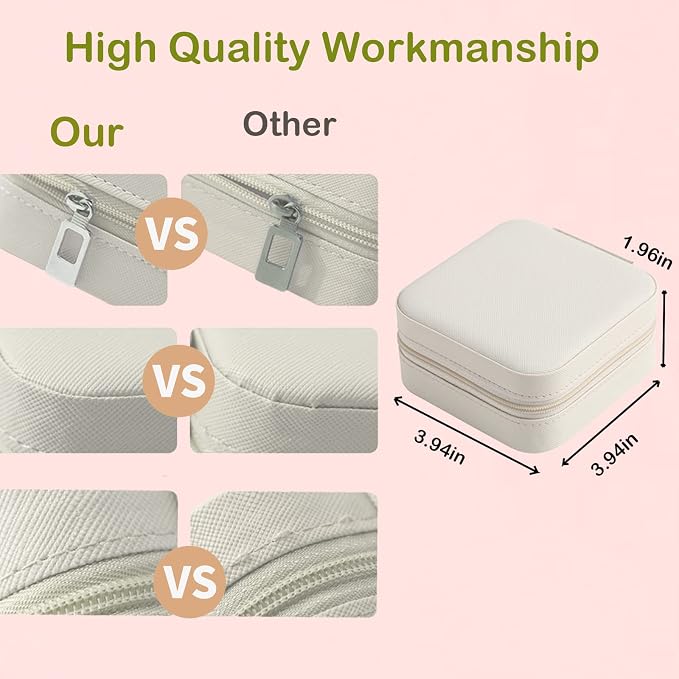 Travel Jewelry Case Bridesmaid Gifts Box,6 Pack Small Jewelry Box Mini Jewelry Organizer,PU Leather Portable Earring Storage Box for Women Girls Bridesmaid Proposal Gifts - Image 6