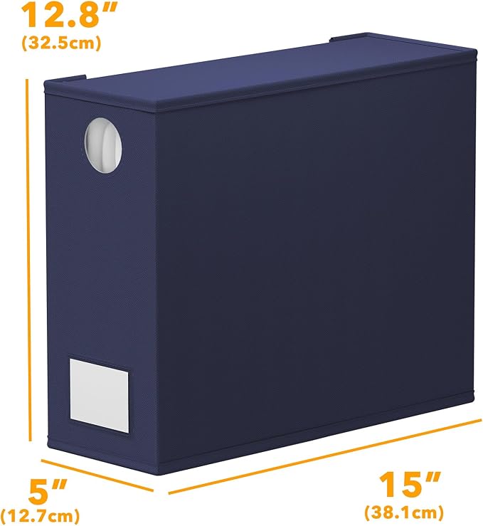 SpaceAid 9 Pack Bed Sheet Organizers and Storage, Foldable Sheet Organizer with Window for Linen Closet, Set Folder Keeper for Queen & King Size Bedding Storage (Navy Blue) - Image 7