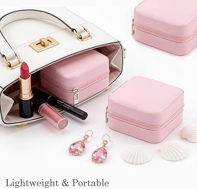 Easytle 24 Pcs Travel Jewelry Box Exquisite Travel Jewelry Case Portable Jewellery Storage Holder Organizer Box Small Jewelry Organizer for Rings Earrings Necklaces Pendants Bracelets Watches - Image 9