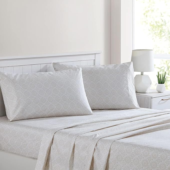 Modern Threads Printed 3-Piece Extra Soft Bedding Sheets & Pillowcase Set, Deep Pocket up to 16 inch Mattress Abella Twin