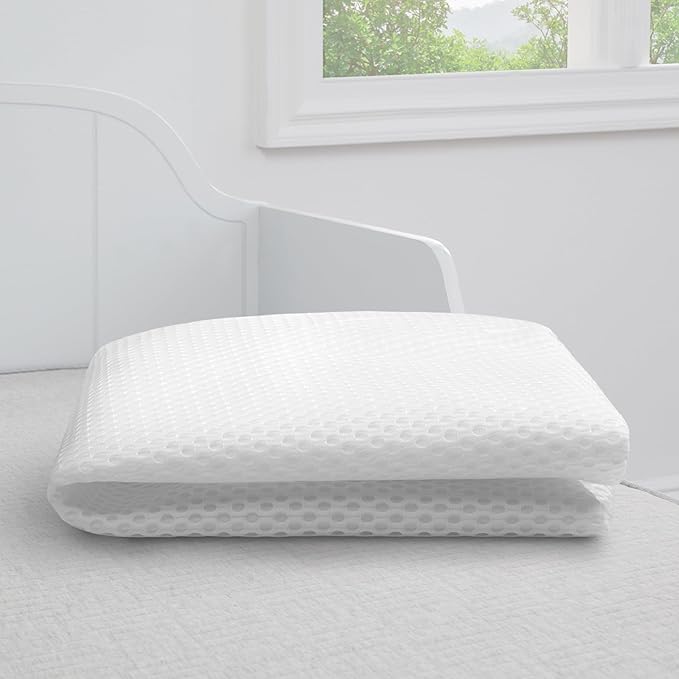 Delta Children Breathable Crib Mattress Pad Cover - 100% Breathable Mattress Pad Cover for Cribs - Elastic Edges for Secure, Universal Fit - Machine Washable - 1 Pack, White