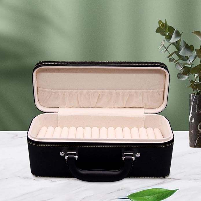 Yiju 15 Slots Bangle Box, Jade Bracelets Display Case Storage Case Jewelry Organizer PU Leather Bracelet Case for Retail Stores Dresser Engagement - Image 6