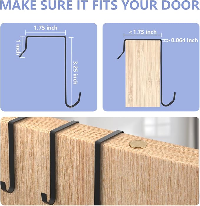 FENTEC 2 Pack Over the Door Shoe Organizer, Hanging Shoe Organizers with Large Pockets Shoe Holder Hanging Shoe Rack for Closet Shoe Organizer for Wall, Over Door Organizer with 30 Pockets, Black - Image 2
