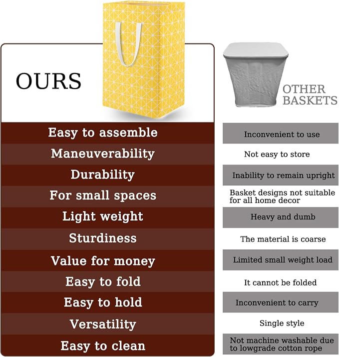 Waterproof Laundry Hamper Collapsible Laundry Basket Extended Cotton Handle Laundry Bag Large Clothes Storage Toy Organization for Bathroom Bedroom Laundryroom College Dorms - Image 4