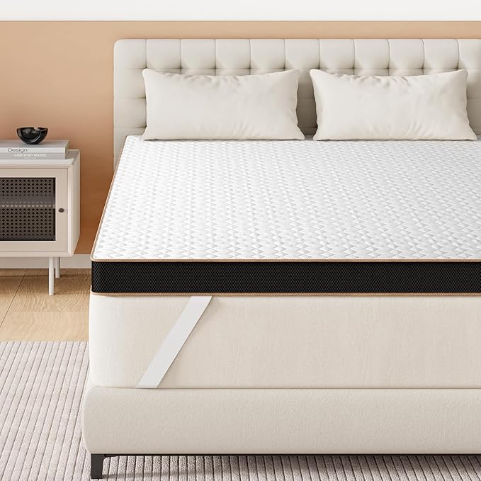 Firm Twin Size Mattress Topper, 3 Inch Gel Memory Foam, Dual Firmness High Density Cooling Foam Bed Pad with Removable Bamboo Cover for Back or Hip Pain, Pressure Relieve, 365-Night Trial, CertiPUR-US
