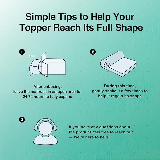 Novilla Full Memory Foam Mattress Topper 2 Inch, Cooling Gel Infused, Ventilated Pressure Relief Pad, Soft Comfort for Sofa, RV, Camper, Dorm Room
