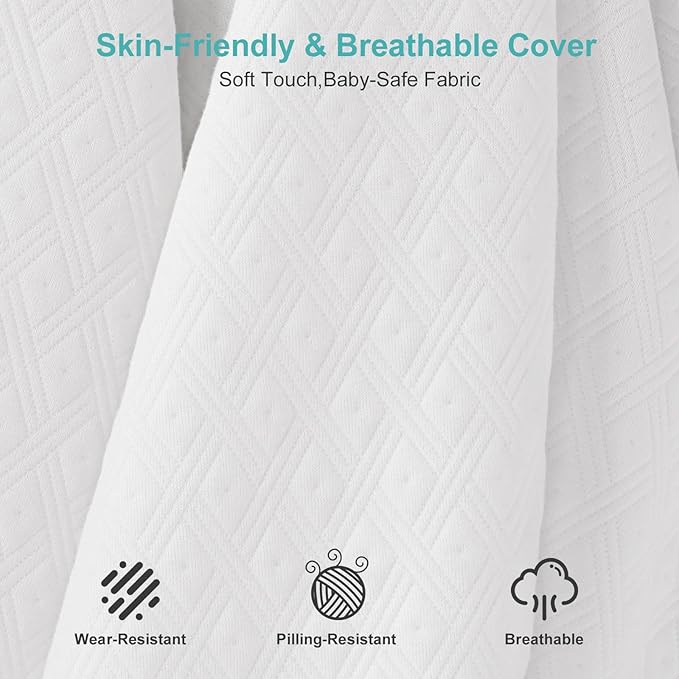 EDILLY 3 Inch Cooling Gel Memory Foam Mattress Topper Queen Size,with Removable & Washable Bamboo Cover,Soft Breathable Mattress Pad,Bed Topper for Back Pain Relief (60x80)