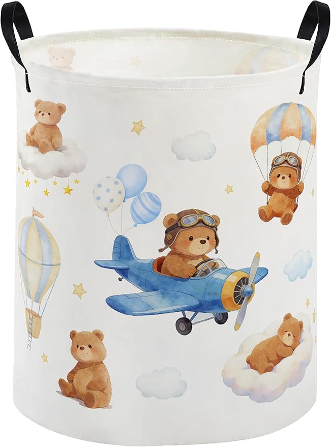 Kids Laundry Basket Bear Hamper for Nursery Animal Hamper Cute Kids Storage Bin Room Decor for Home(Bear) by DDBASKET
