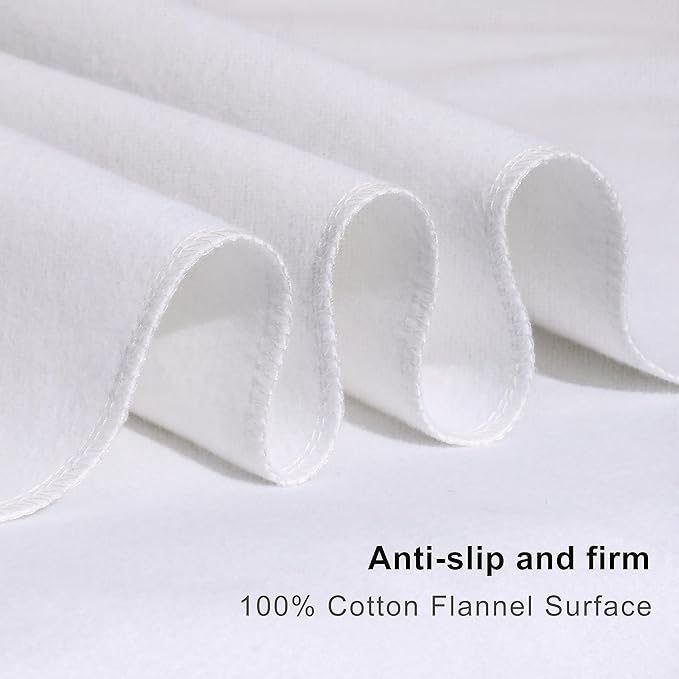 Flannel Crib Protector Pad，100％ Waterproof Mattress Protector Pad, One Size, 34" X 36"