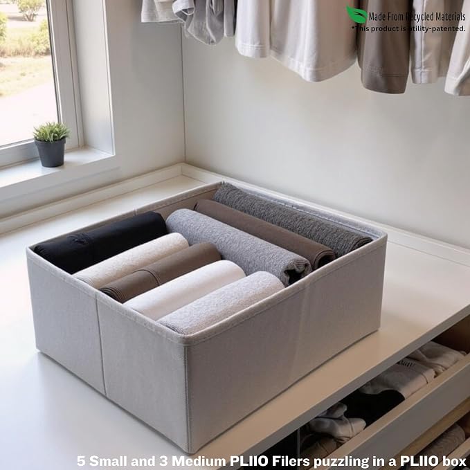 7 Pcs PLIIO Small Filers, Durable Shirt Folder, Space-Saving Closet and Suitcase organizer, Foldable Clothes Organizer, Storage Solution for Home and Travel, Wardrobe Organizer and Clothes Folder - Image 6