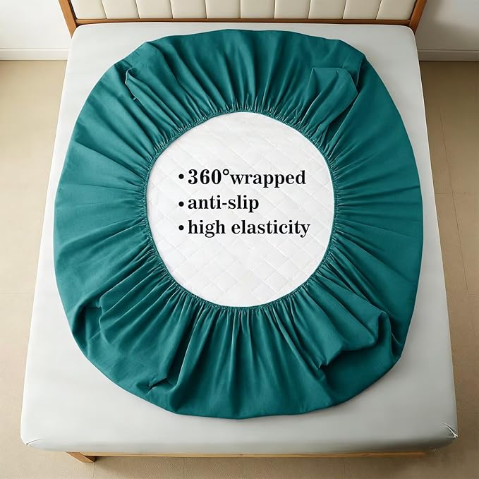 Shatex Queen Size Mattress Pad - Breathable Quilted Mattress Topper Protector with 8-16 Inches Deep Pocket, Machine Washable (60x80inch,Dark Green)