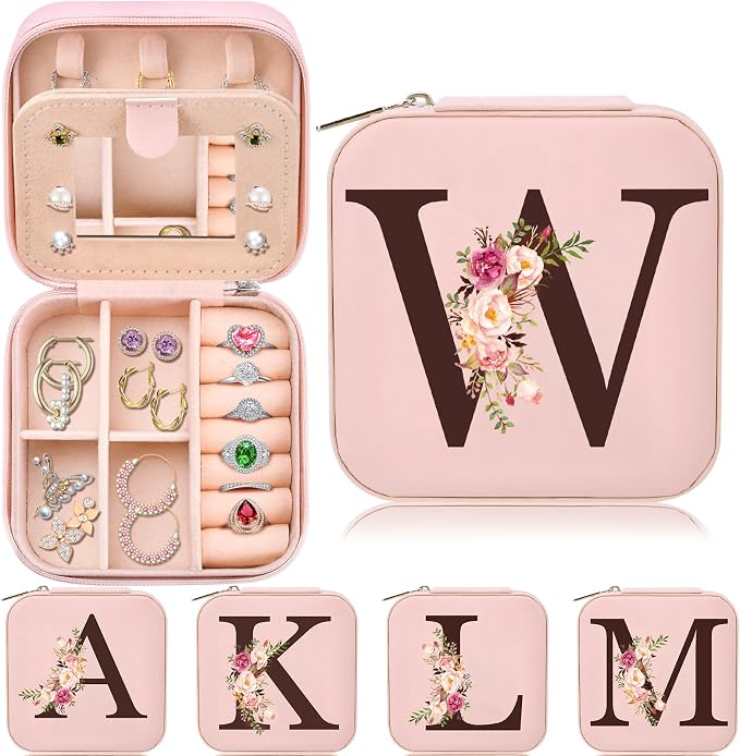 Christmas Stocking Stuffers for Women, Personalized Gifts Birthday Gift for Teen Girls, Travel Jewelry Case Box Organizer Mothers Day Mom Gifts for Daughter by Inngeroo