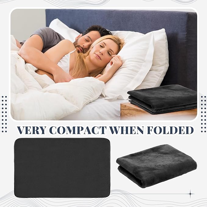 1 Pcs Couples Waterproof Mat 54 x 34 in Lover Reusable Stainproof Blanket Quiet Easy Use Mattress Protector for Adult Multi Functional Bed Sheet Couple Messy Play Pleasure Comfort (Black)