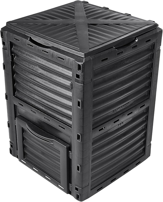 VEVOR Garden Compost Bin 80 Gallon, BPA Free Composter, Large Capacity Outdoor Composting Bin with Top Lid and Bottom Door, Easy Assembling, Lightweight, Fast Creation of Fertile Soil - Image 12