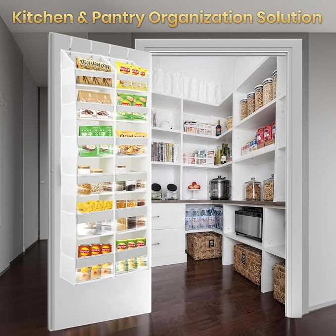 HOMELUX THEORY UPGRADED 6 Tiers Over The Door Organizer Hanging - 100D EXTRA THICK & 50lbs HUGE CAPACITY, 12 Side Mesh Pockets Over The Door Shoe Organizer, Hanging Closet Organizer (Dark Gray, XL) - Image 7