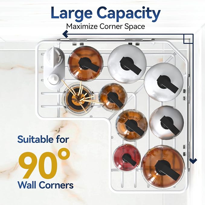 YASONIC Corner Shower Caddy, 5-Pack Adhesive Rustproof Stainless Steel Shower Organizer with Soap Holder, No Drilling Shower Shelf for Inside Shower, Dorm, Renters, White - Image 3