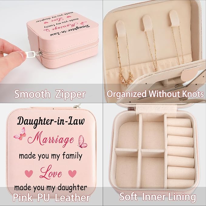 Daughter in Law Gifts from Mother in Law Christmas Mothers Day Birthday Gifts for Daughters-in-Law Future Daughter-in-Law Gift Wedding Engagement Gift from Mother-in-Law Portable Jewelry Box - Image 4