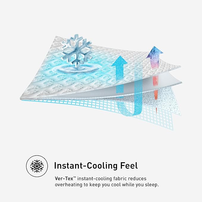 Bedgear Ver-Tex Cooling Cal King Mattress Protector - Waterproof and Instant Cooling Mattress Cover for Bed - Deep Pockets and Adjustable Base Friendly - Hypoallergenic