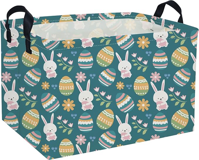 Rectangular Easter Basket Kids Basket Rectangular Cute Storage Bin Organizer Box Room Decor for Home Decor. by DDBASKET