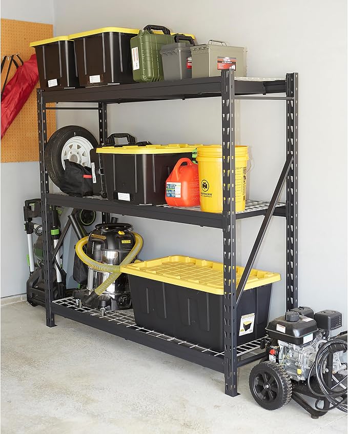 Ironton Industrial Shelving Rack, 3 Storage Shelves Steel Construction 3-Tier Rack with 2000-Lb Load Capacity Per Shelf, Garage Storage Rack - Image 6
